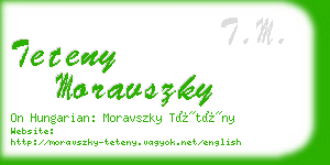 teteny moravszky business card